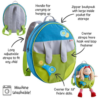 Summer Meadow Backpack to Carry 12" Soft Dolls Doll Accessories Doll & Action Figure Accessories
