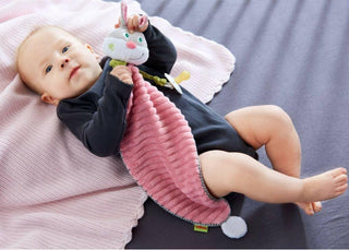 Bunny Lovey Baby Blankie Swaddling & Receiving Blankets Plush Baby HABA USA