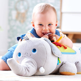 Elephant Discovery Pillow Baby Activity Toys Plush Baby HABA USA