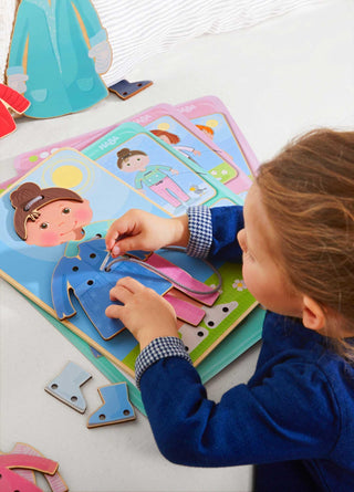 Dress Me Threading & Lacing Game Baby Toys & Activity Equipment Threading Games HABA USA