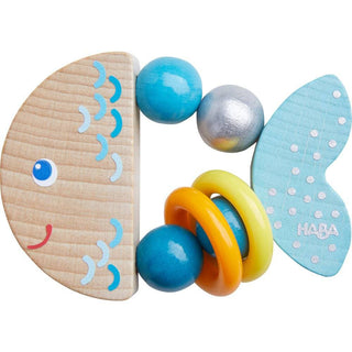 HABA USA Rattlefish Wooden Baby Rattle | Baby Riddle