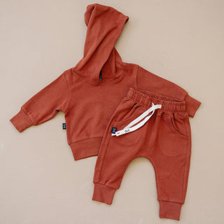 Harley Jogger Set Olive + Scout Color: Burnt Red Size: 3-6M