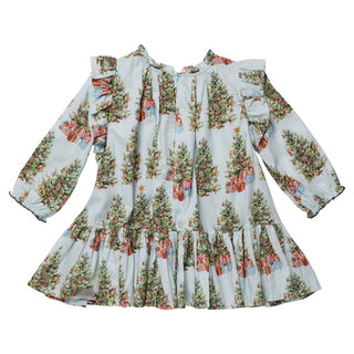 Cotton Harper Dress - Trees and Presents