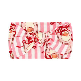 Bamboo Headband - Pink Santa Claus Lane