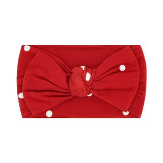 Bamboo Headband - Ruby Polka Dot