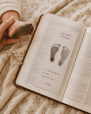 Christian Newborn Baby Gift Box, Buttercream - Prayer Keepsake Set - Heaven in the Room™ Baby Gift Set Baby Riddle Bible Edition: Included - Classic Keepsake Bible
