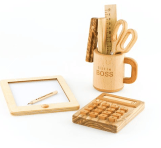Wooden Pretend and Play Office Set PoppyBabyCo