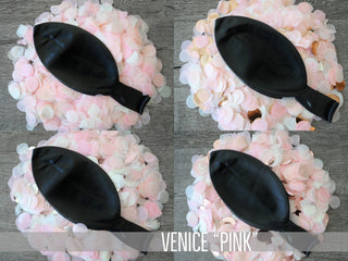 36 in Black Gender Reveal Balloon filled with Designer Pink or Blue ConfettiBaby RiddleConfetti Color Combination: Poof BlueAccent Color: No Accent Color