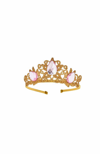 Bailey and Ava Princess Crowns and Wand Gift Set - Gold & Pink | Baby Riddle