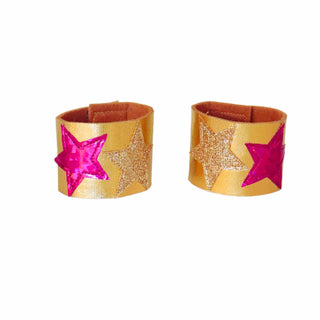 Bailey and Ava Superhero Mask and Cuff Set - Purple & Fuchsia | Baby Riddle