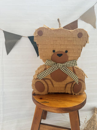 🧸 Small Teddy Bear Piñata – Handmade 12” Party Decoration for Baby Showers, Birthdays & Kids’ Celebrations Piñata mamaspinatas