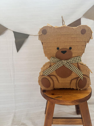 🧸 Small Teddy Bear Piñata – Handmade 12” Party Decoration for Baby Showers, Birthdays & Kids’ Celebrations Piñata mamaspinatas