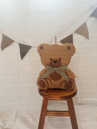 🧸 Small Teddy Bear Piñata – Handmade 12” Party Decoration for Baby Showers, Birthdays & Kids’ Celebrations Piñata mamaspinatas
