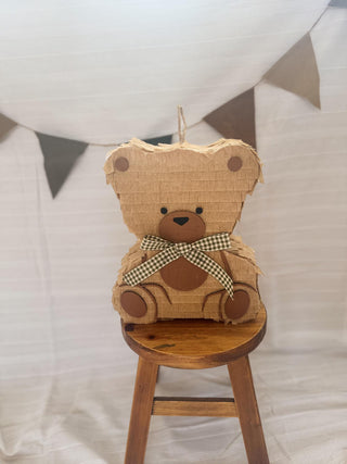🧸 Small Teddy Bear Piñata – Handmade 12” Party Decoration for Baby Showers, Birthdays & Kids’ Celebrations Piñata mamaspinatas