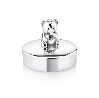 Teddy Sterling Silver Keepsake Box by Krysaliis Sterling Silver Keepsake All Silver Gifts