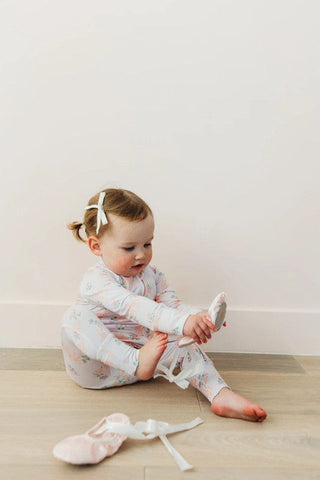 Bamboo Convertible Footie Romper - Ballerina In My Jammers Size: 0-3 Months