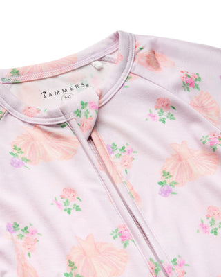 Bamboo Convertible Footie Romper - Ballerina In My Jammers Size: 0-3 Months