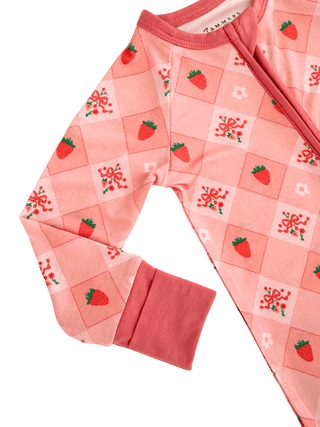 In My Jammers Bamboo Convertible Footie Romper - Berry Cute | Baby Riddle