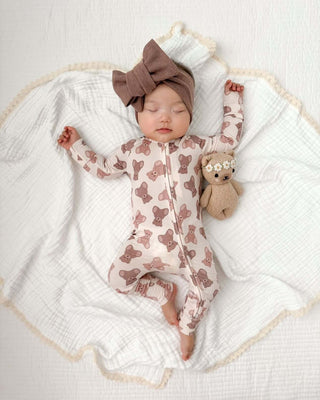 In My Jammers Bamboo Convertible Footie Romper - Teddy Bear | Baby Riddle