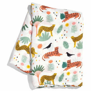 Crib Sheet & Swaddle Baby Gift Set - In The Jungle Rookie Humans