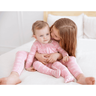 Bamboo Footie with 2-Way Zipper - Cake Pop Doe & Fawn Baby & Toddler Sleepwear KicKee Pants Size: Newborn
