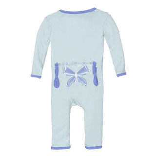 Bamboo Applique Coverall - Aloe Butterfly Baby & Toddler Sleepwear