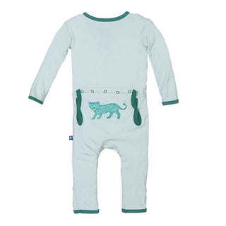 Bamboo Applique Coverall - Aloe Leopard Baby & Toddler Sleepwear