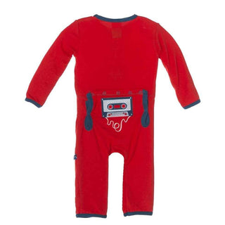 Bamboo Applique Coverall Romper, Jazz Cassette Tape Baby & Toddler Sleepwear