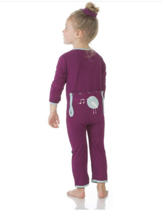 Bamboo Applique Coverall Romper- Melody Singing Birds Baby & Toddler Sleepwear