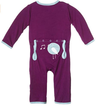 Bamboo Applique Coverall Romper- Melody Singing Birds Baby & Toddler Sleepwear