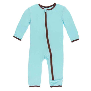 Bamboo Applique Coverall with Zipper - Shining Sea Football Baby & Toddler Sleepwear