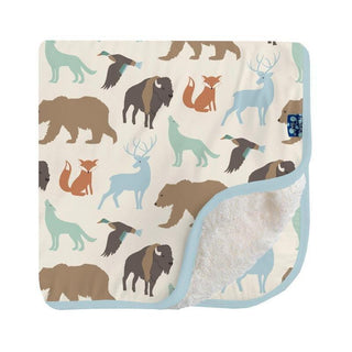 Baby Boys Bamboo Print Sherpa-Lined Stroller Blanket - National Wildlife Federation Swaddling & Receiving Blankets