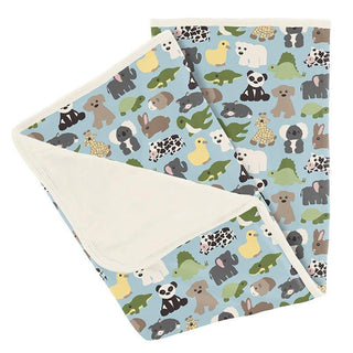 Baby Boys Print Bamboo Stroller Blanket - Spring Sky Too Many Stuffies Swaddling & Receiving Blankets