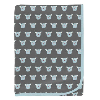 Baby Boys Print Bamboo Swaddling Blanket - Pewter Furry Friends Swaddling Blankets