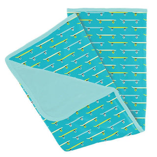 Baby Boys Print Bamboo Stroller Blanket - Confetti Skateboard Swaddling & Receiving Blankets