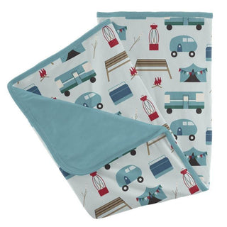 Baby Boys Print Stroller Blanket, Fresh Air Camping - One Size Swaddling & Receiving Blankets