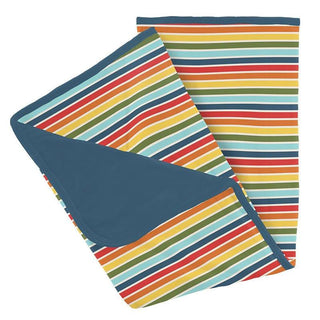 Baby Boys Print Bamboo Stroller Blanket - Groovy Stripe Swaddling & Receiving Blankets