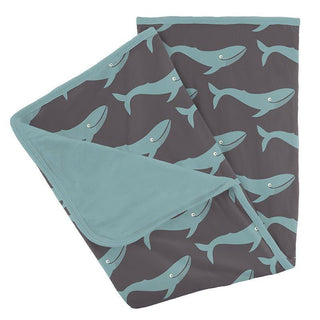 Baby Boys Print Bamboo Stroller Blanket, Rain Whale - One Size (15ANV) Swaddling & Receiving Blankets