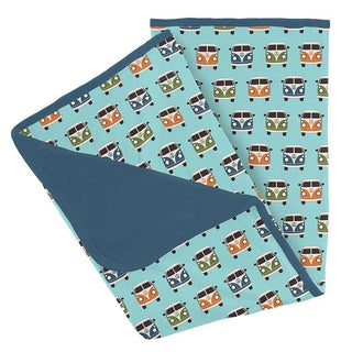 Baby Boys Print Bamboo Stroller Blanket - Summer Sky Vintage Vans Swaddling & Receiving Blankets