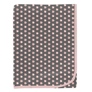 Baby Girls Print Bamboo Swaddling Blanket - Pewter Sparkle Swaddling Blankets