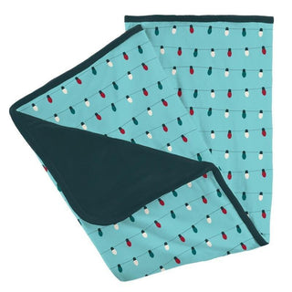 stroller blanket for baby KicKee Pants Bamboo Baby Stroller Blanket, Iceberg Holiday Lights