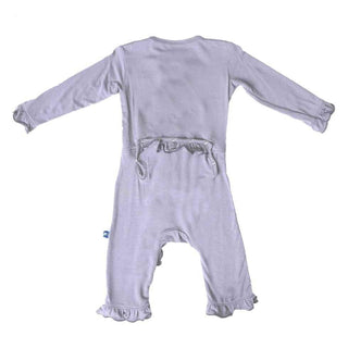 Girl's Solid Bamboo Classic Ruffle Coverall with Snaps - Lilac Baby & Toddler Sleepwear
