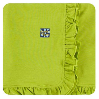 Basic Solid Bamboo Ruffle Stroller Blanket - Meadow, One Size Swaddling & Receiving Blankets