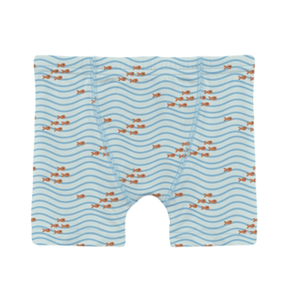 Bamboo Boxer Brief - Fresh Air Little Fishy KicKee Pants Size: 2T-3T