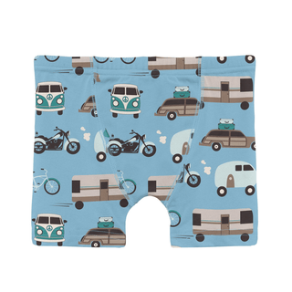 Kickee Pants Boxer Brief - Seaside Blue On the Way | Baby Riddle
