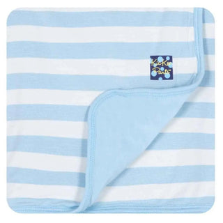 Boy's Bamboo Essentials Stroller Blanket, Pond Stripe, One Size KicKee Pants Size: One Size