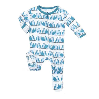 Boy's Bamboo Footie with Snaps - Snowy Owls Baby & Toddler Sleepwear