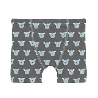 Boy's Print Bamboo Boxer Brief - Pewter Furry Friends Toddler Underwear