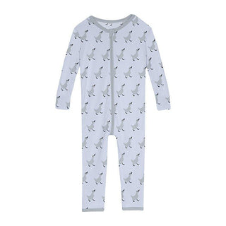 Boy's Print Bamboo Convertible Sleeper with Zipper - Dew Ugly Duckling Baby & Toddler Sleepwear