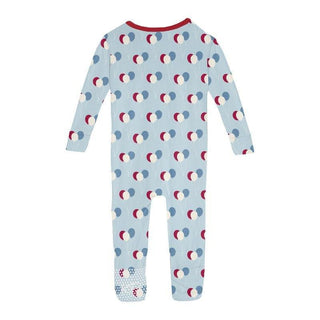 Boy's Print Bamboo Convertible Sleeper with Zipper - Spring Sky Balloons Baby & Toddler Sleepwear